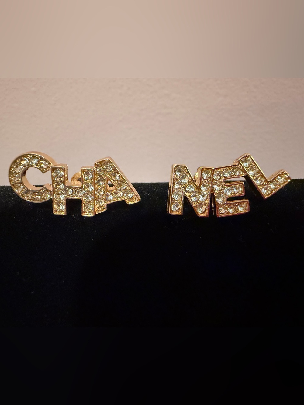 CHANEL earrings gold jewelry silver diamond rhinestone luxury asymmetrical Logo